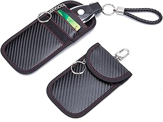Autoschlüssel Faraday Tasche, RFID-Signal blockierende Tasche für Autoschlüssel Sicherheit, Keyless Autoschlüssel Signal Blocker Tasche Faraday Tasche Handytasche Strahlenschutz 2 Pack