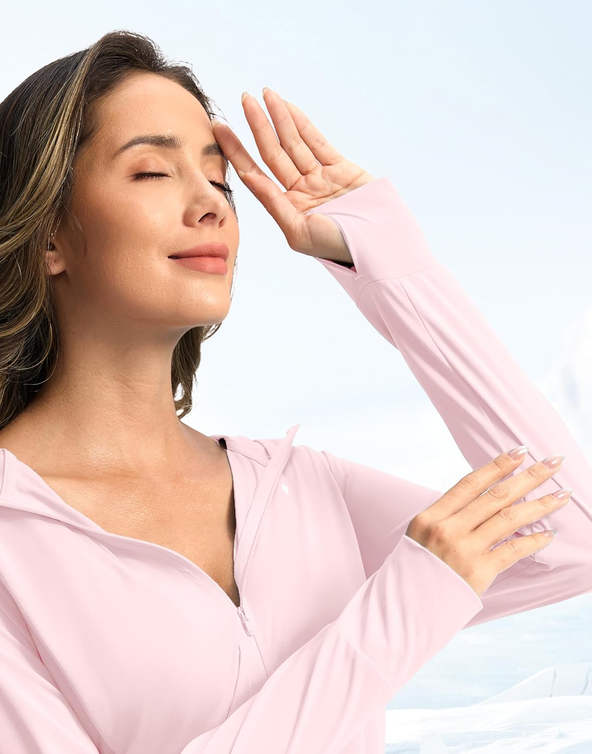 Soothfeel Women's UPF 50+ Swim Cover Up Sun Protection Hoodie SPF Lightweight Jacket Long Sleeve Beach Cover Ups for Women - Image 3