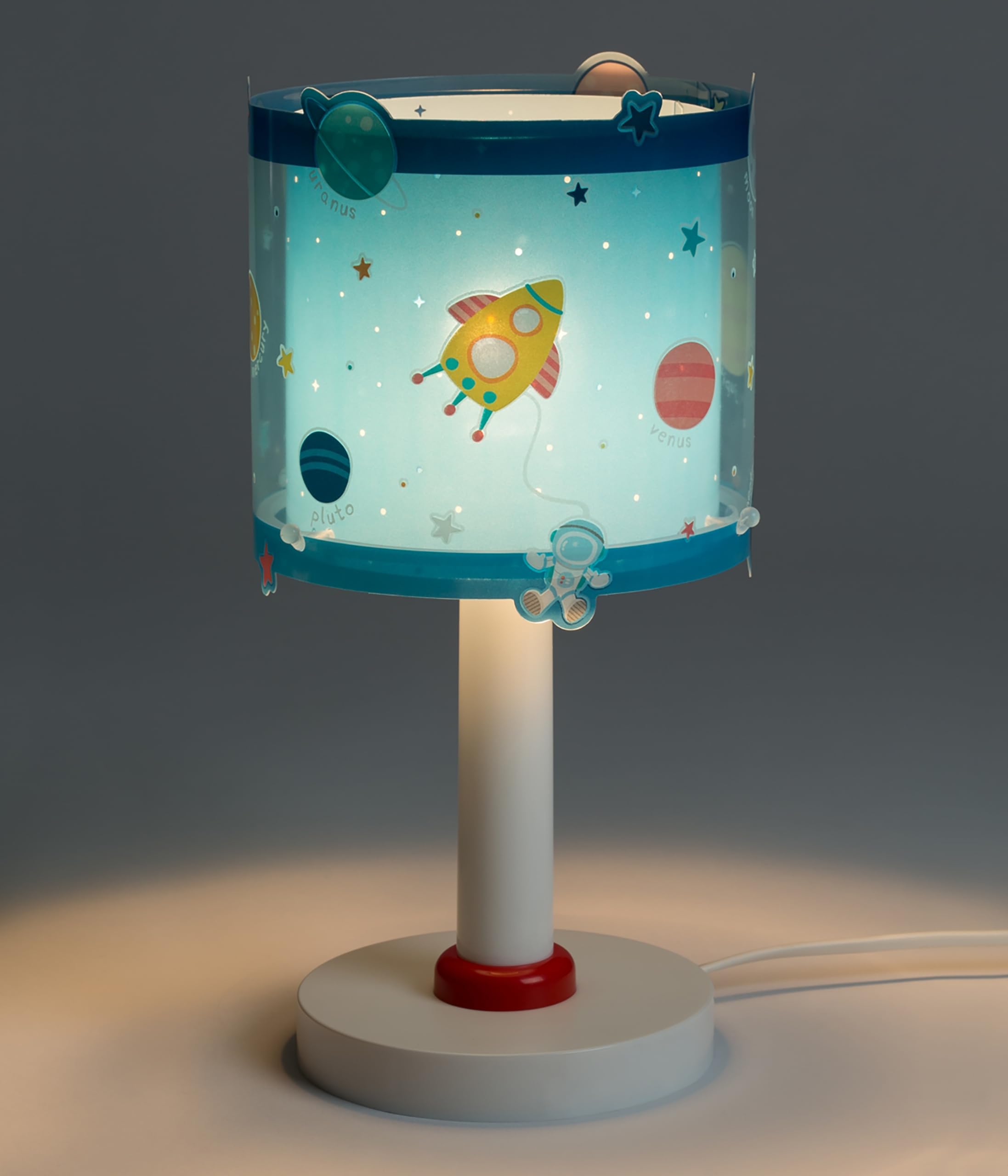 Dalber lampe de table enfant Planets planètes système solaire, Bleu