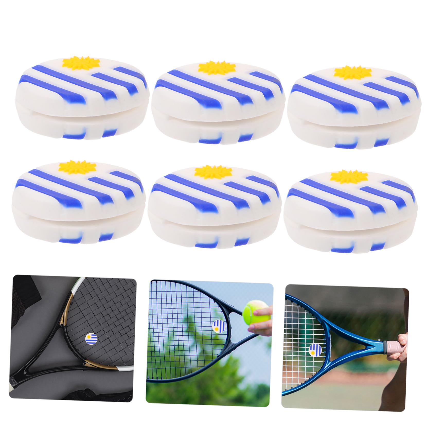 Toddmomy Ammortizzatore Tennis Silicone con Design Uruguaiana Assorbimento per Racchette Tennis E Facile Trasportare E Conservare