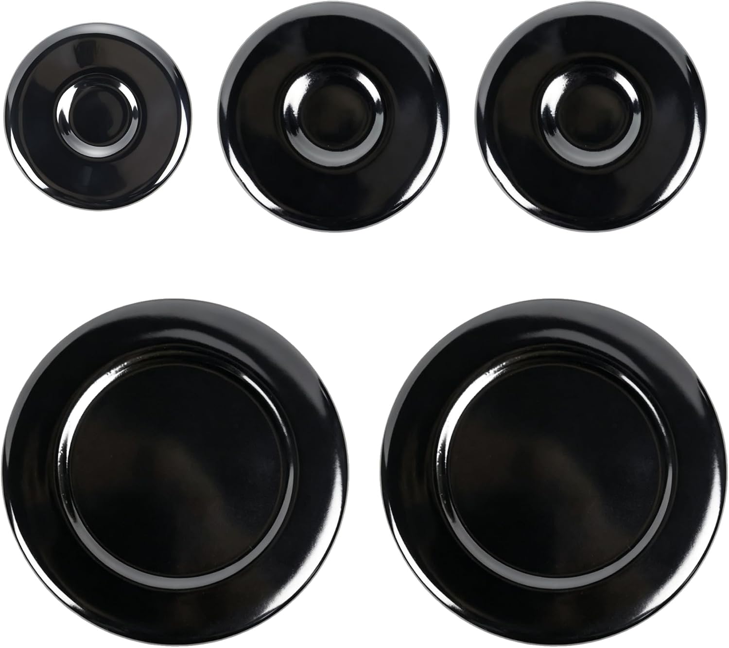 5 Pcs W10832694 Gas Stove Burner Cap for Whirlpool Ranges | Replaces W10597133 AP5988633 PS11727796 4363154 | Cast Iron Burner Covers for Whirlpool Gas Stove Surface