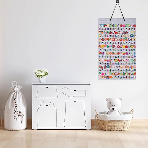 Miniatura 6 de PACMAXI Organizador y exhibición de dijes para zapatos, soporte de pared con 224 agujeros para decoración de zapatos