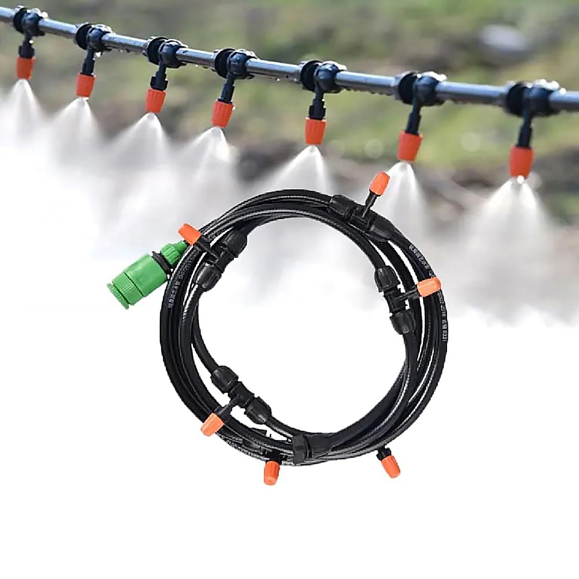 GODFLY Gardening Tools Kit For Home Garden With Adjustable Nozzle Water Spray For Plants Garden Sprinkler System Plant Water Dropper 10M Pipe For Lawn & Patio Irrigation (8 M,10 POINTS)