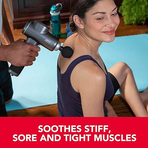 Miniatura 6 de Sunbeam Dispositivo de masaje ultra percusivo, potente pistola de masaje de tejido profundo de mano, masajeador muscular para aliviar el dolor de