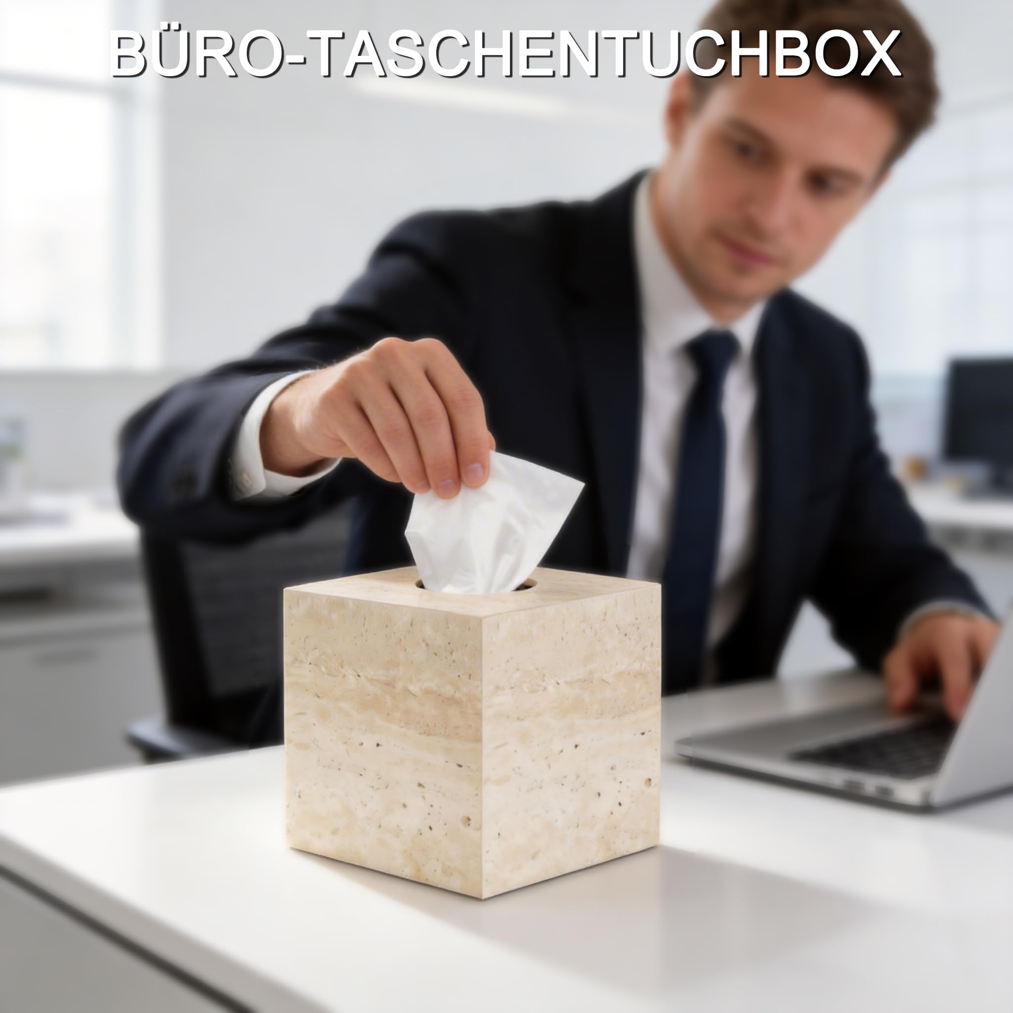 Naturalny marmurowy uchwyt na chusteczki, kwadratowy sześcienny pojemnik na chusteczki z otwartym dnem, uchwyt na chusteczki do toalet kosmetycznych w łazience, komód w sypialni, blatu kuchennego