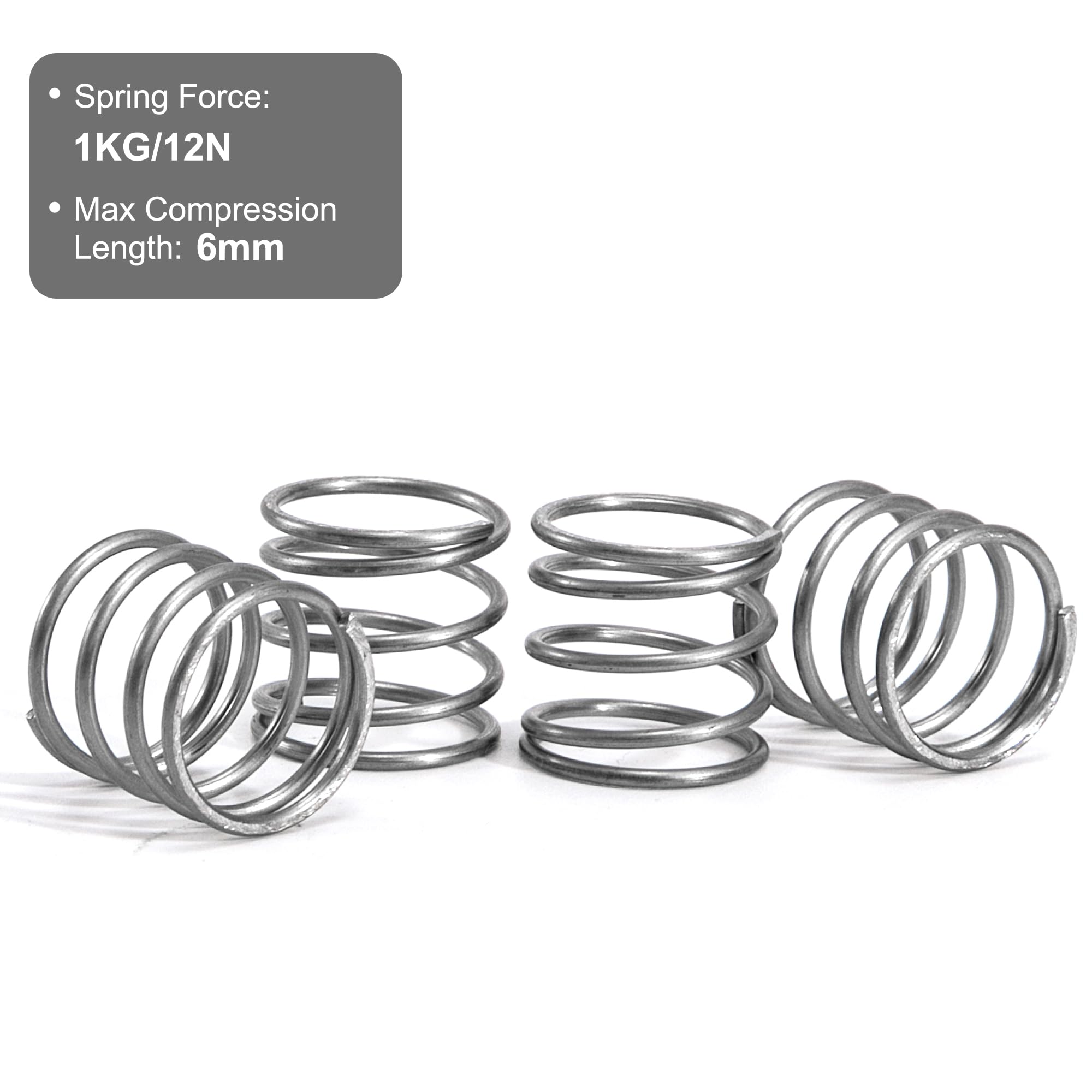 Ressorts De Compression Acier Inoxydable - 10 Pièces - 0,65mm X 8mm X 15mm - Pour Bricolage, Mécanique, Jouets