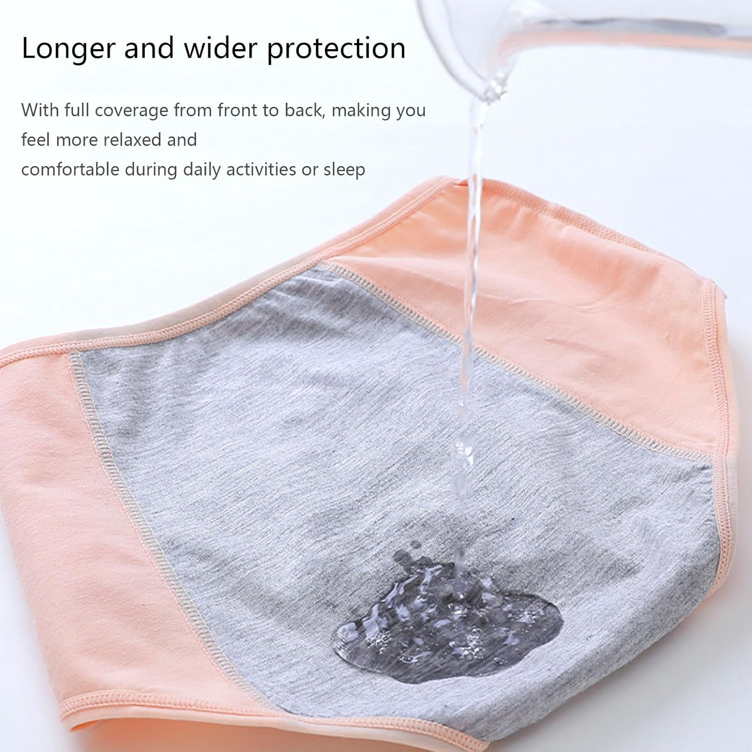 Incontinence Underwear for Women, Cotton Incontinence Protective Briefs, Overnight Plus Size Panties, 6Pcs,Multi Colored,S - Image 3