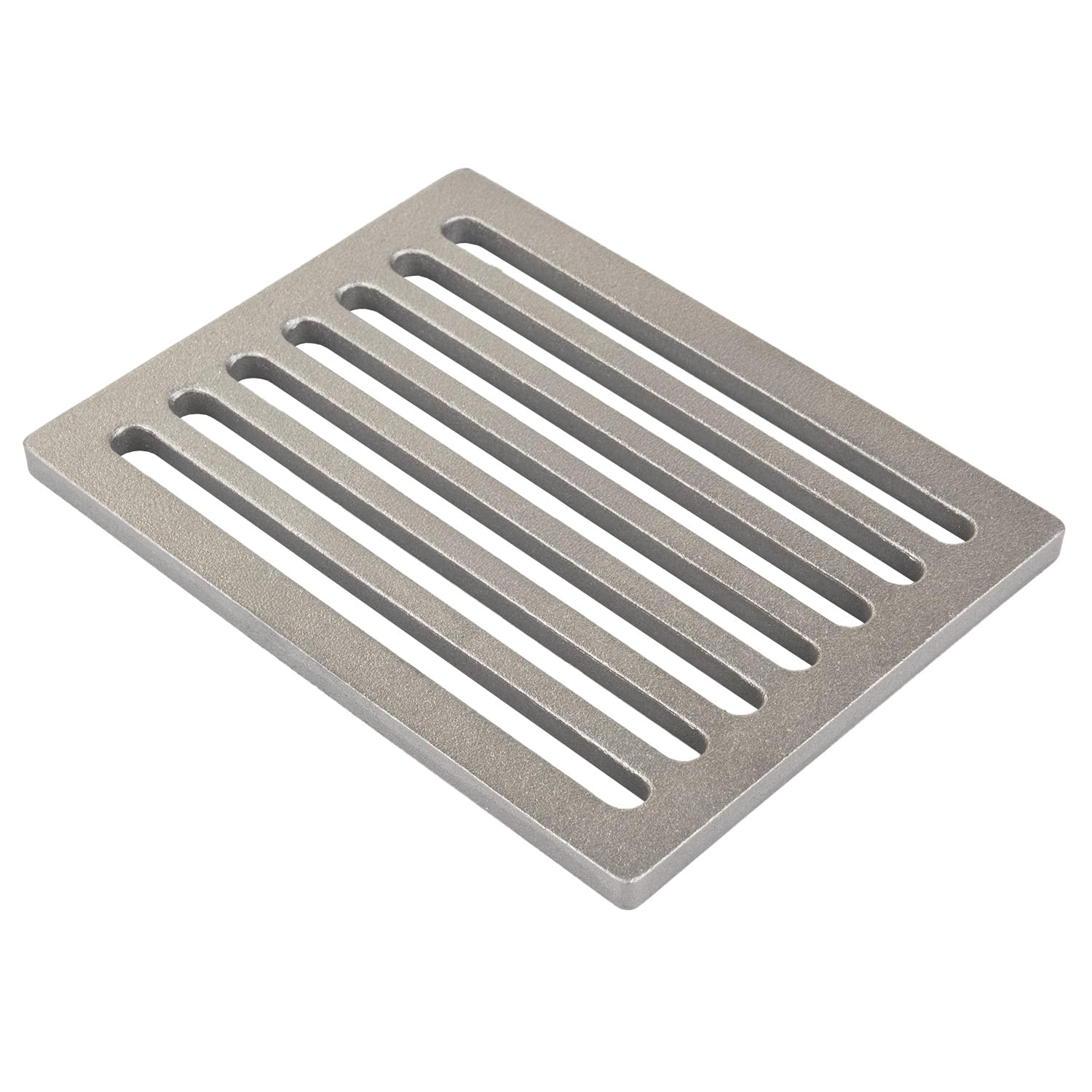 raik Ascherost 24x18cm Gusseisen Kaminofenrost hitzebeständig formstabil rechteckig anthrazit für effiziente Luftzirkulation Robustes Feuerrost für Holzöfen Verschiedene Größen