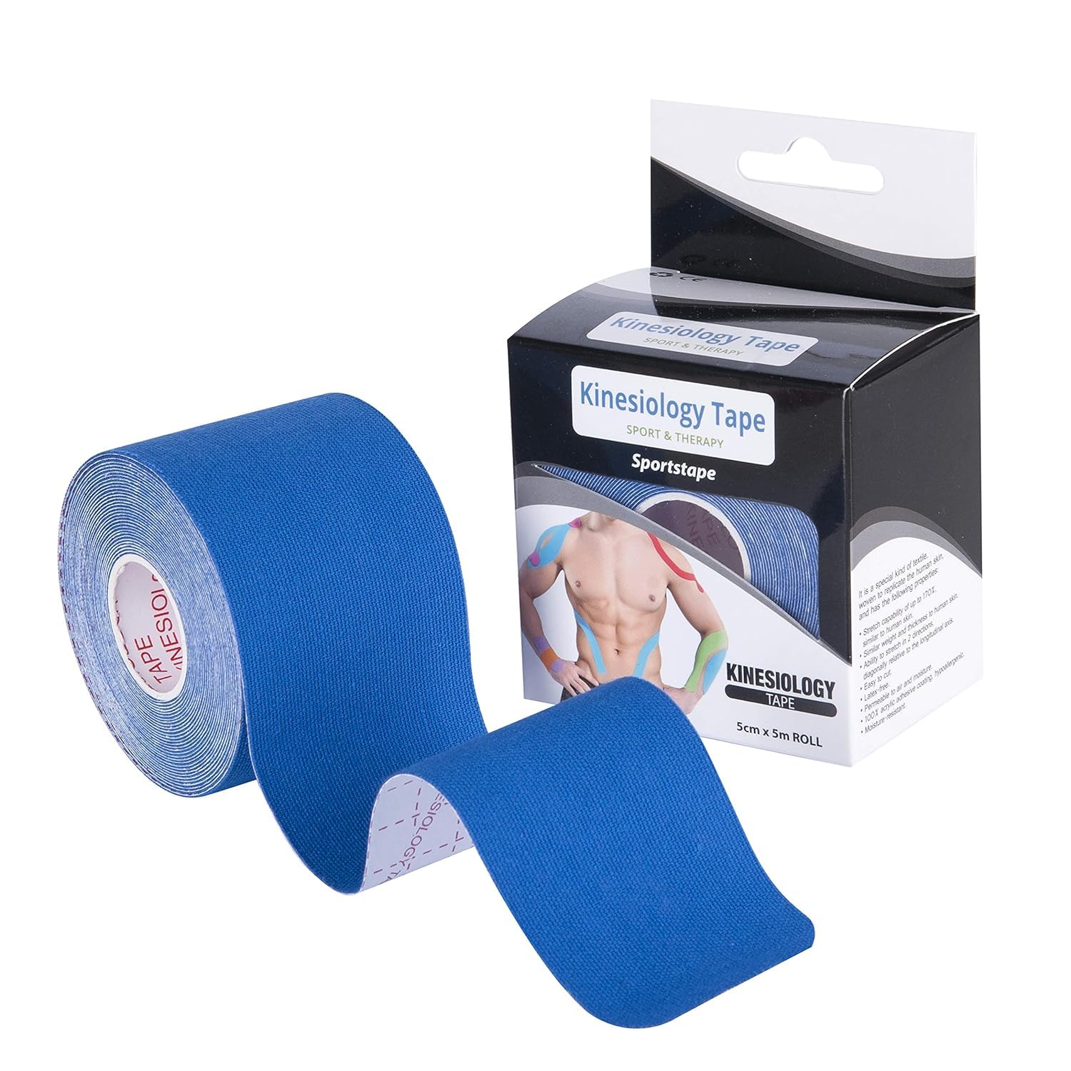 Kinesiology Tape 5cm * 5m Roll Strapping Taping Athletic Sports Tape for Men Knee Shoulder Elbow Ankle Neck Muscle Superior Waterproof Adhesion Non Latex Safe for Kids Pregnant Women (Pack of 1) (B0CWJ27DQG) Amazon Price History, Amazon Price Tracker