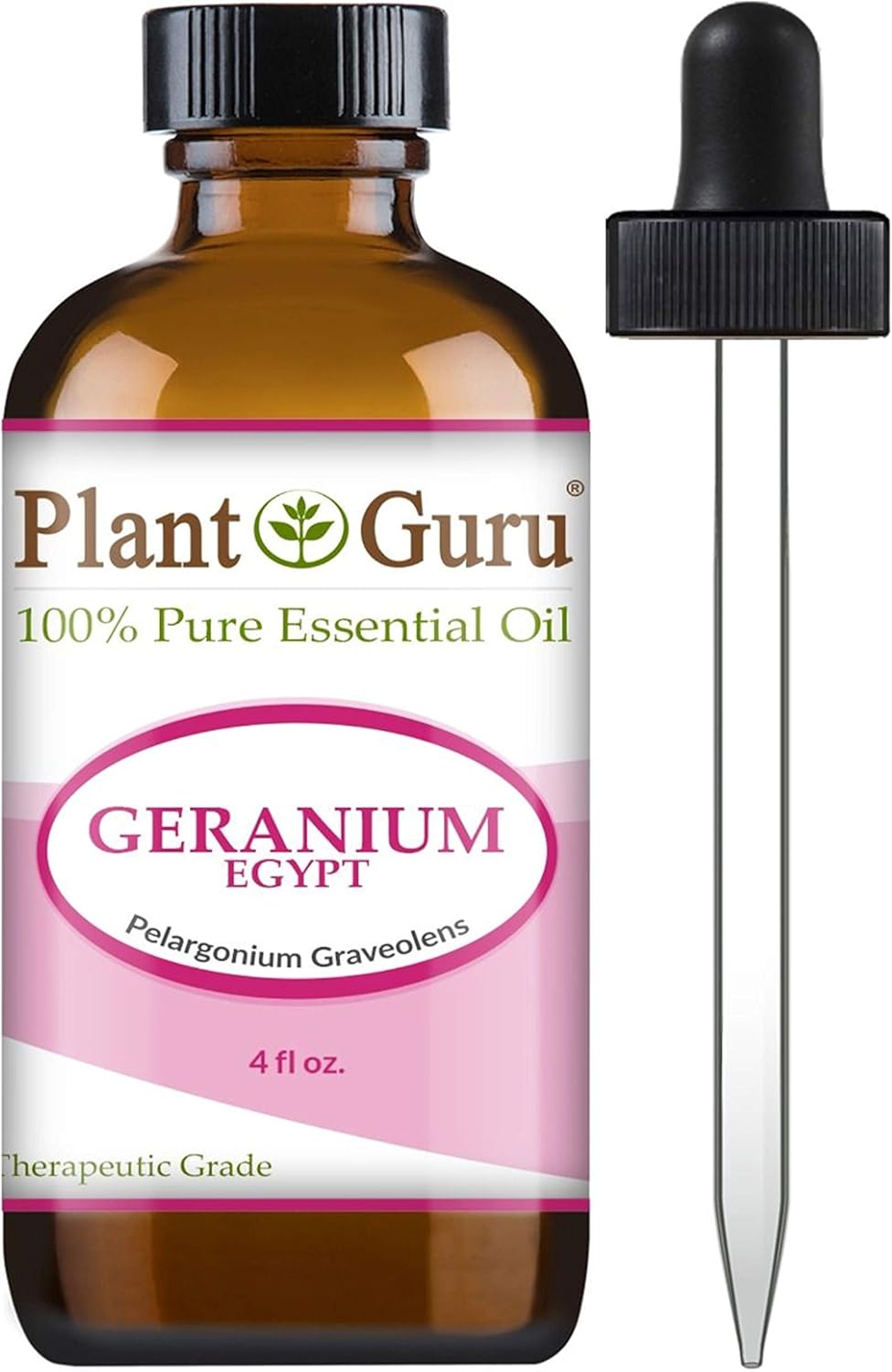 Plant Guru Geranium Egypt Essential Oil 4 oz 100% Pure Undiluted Therapeutic Grade