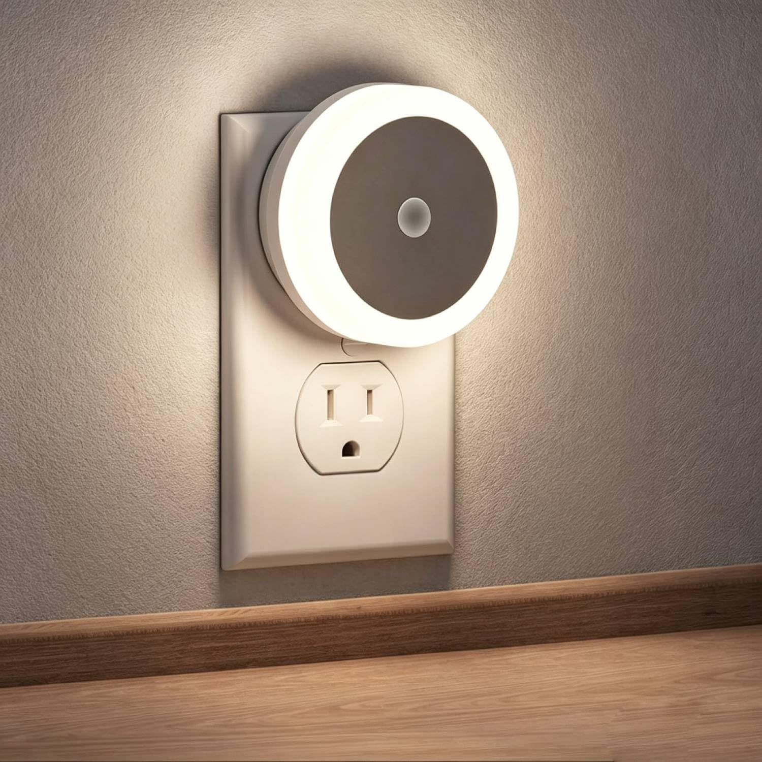 Briignite Enchufe de pared de luz nocturna [4 paquetes, luz nocturna con sensor de luz, luz nocturna LED en la habitación infantil