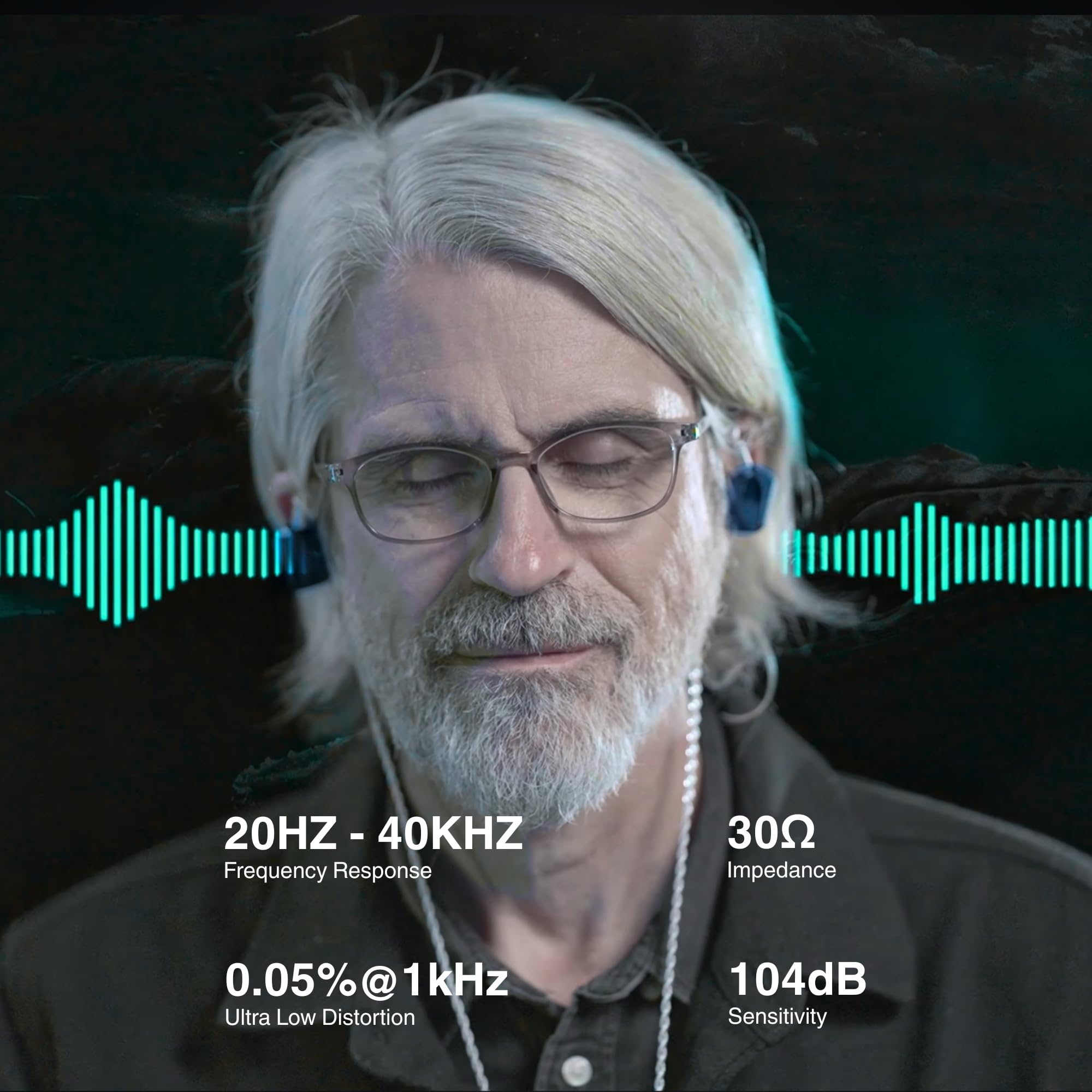 HIDIZS MP145 Pro In-Ear-Monitore Kopfhörer Kabel, WDC Coengineered, 14,5mm IEMs, Optimiertes Design, Verbessertes 4-adriges 6N Kabel, Exklusive Ohrstöpsel mit Sea Anemone und Lederetui, 3,5 & 4,4 mm