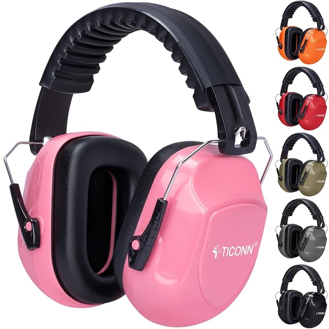 TICONN Noise Cancelling Headphones for Adults SNR 33dB Ear Muffs for Noise Reduction Adjustable Ear Muffs for Construction