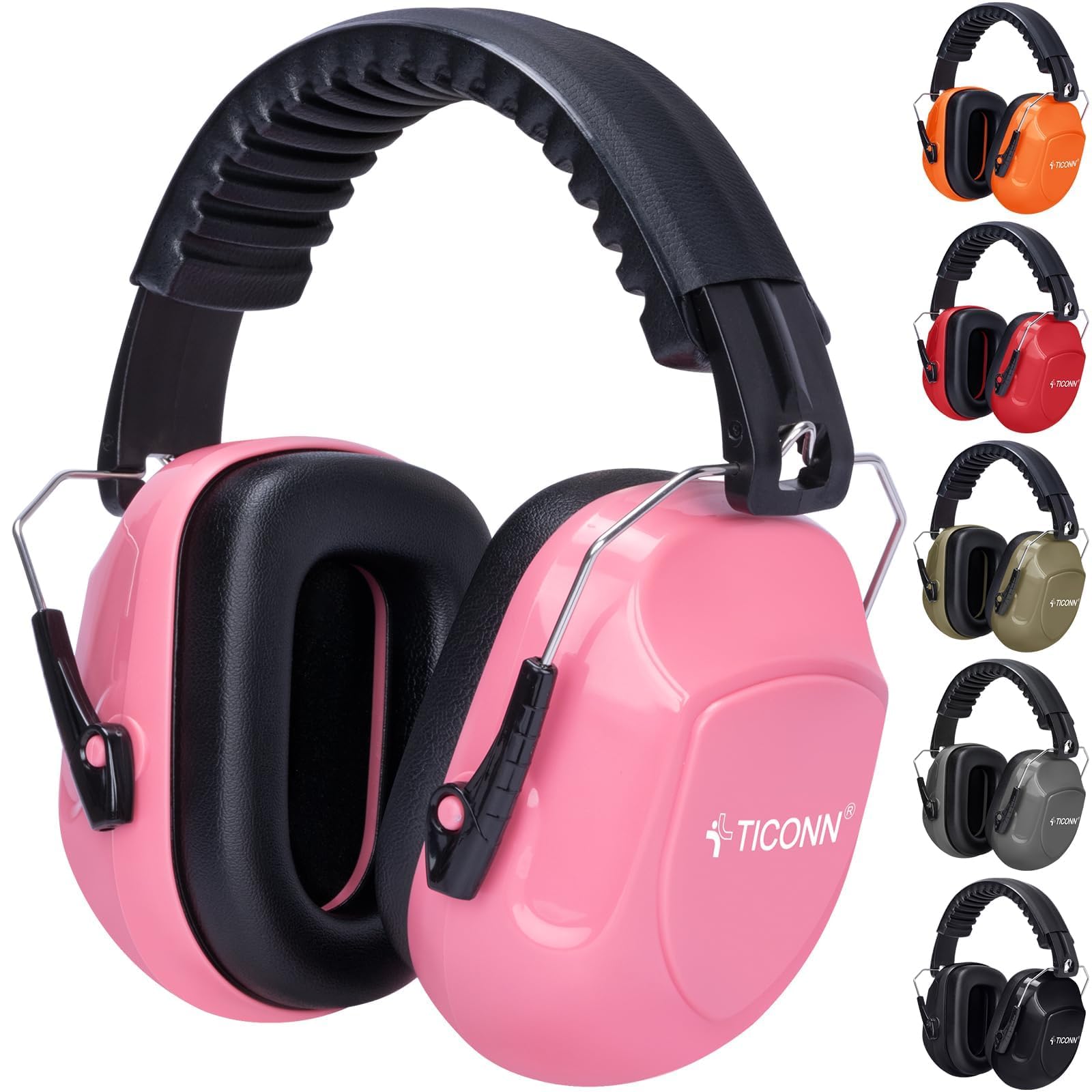 TICONN Noise Cancelling Headphones for Adults SNR 33dB Ear Muffs for Noise Reduction Adjustable Ear Muffs for Construction
