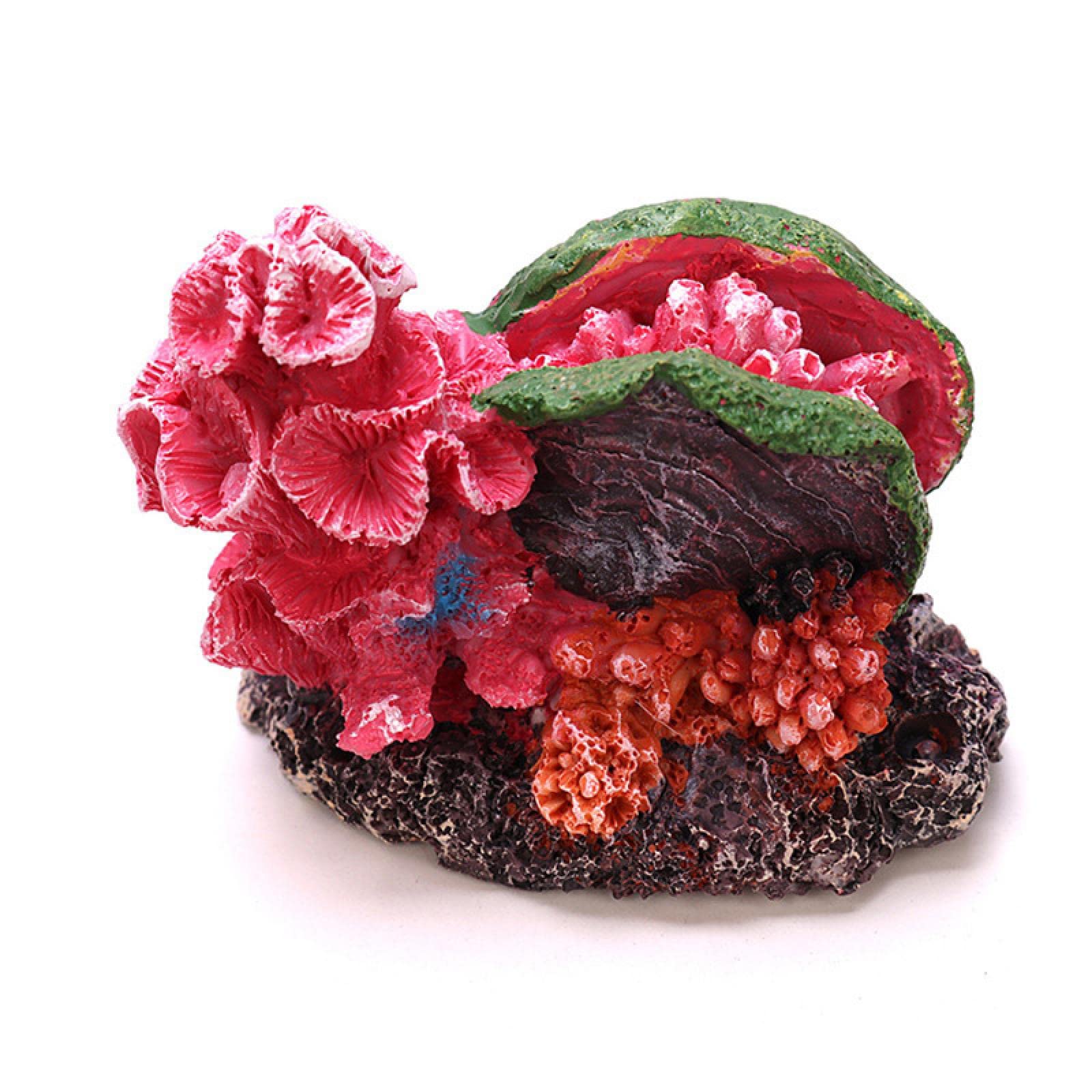 Corail artificiel pour aquarium en résine colorée de 8x5.5x7cm