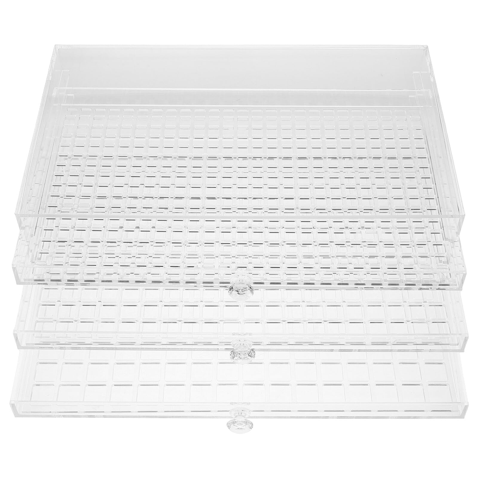 Didiseaon Organizer Trasparente per Nail Art Acrilico Contenitore Modulare per Perline Accessori e Decorazioni Unghie Scatola Multiuso per Piccoli Oggetti