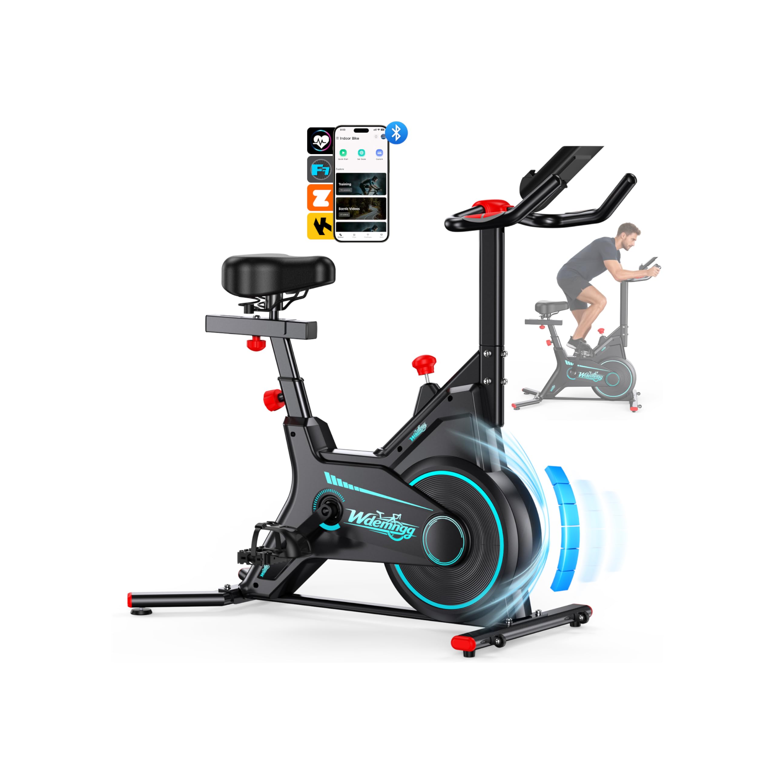 Exercise Bike, Stationary Indoor Spin Bike for Home Cardio Fitness Workout