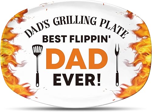 Vista 75 de R HORSE Plato de parrilla para padre, plato de regalo para abuelo, barbacoa, plato blanco ovalado, para servir abuelo, hombres, día del padre
