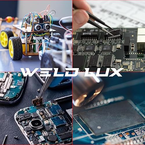 Miniatura 6 de Estación de retrabajo de aire caliente Weld Lux, alta potencia con 3 memorias, modo de suspensión, eficiencia de flujo de aire, pantalla FC,
