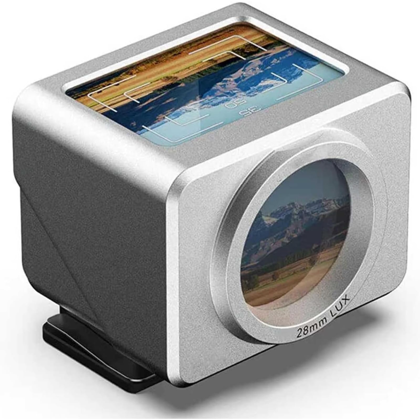 YZHYYDS Optical Waist Level Viewfinder, Camera External Optical Viewfinder with Frame Lines, Detachable Anti-Glare Hood, Adjustable Hot/cold Shoe Interface, for Enhanced Shooting Experience
