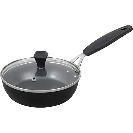 【BLKP】 パール金属 フライパン 16cm IH対応 鉄製 ガラス蓋付 ふっ素加工 BLKP ブラック AZ-5068