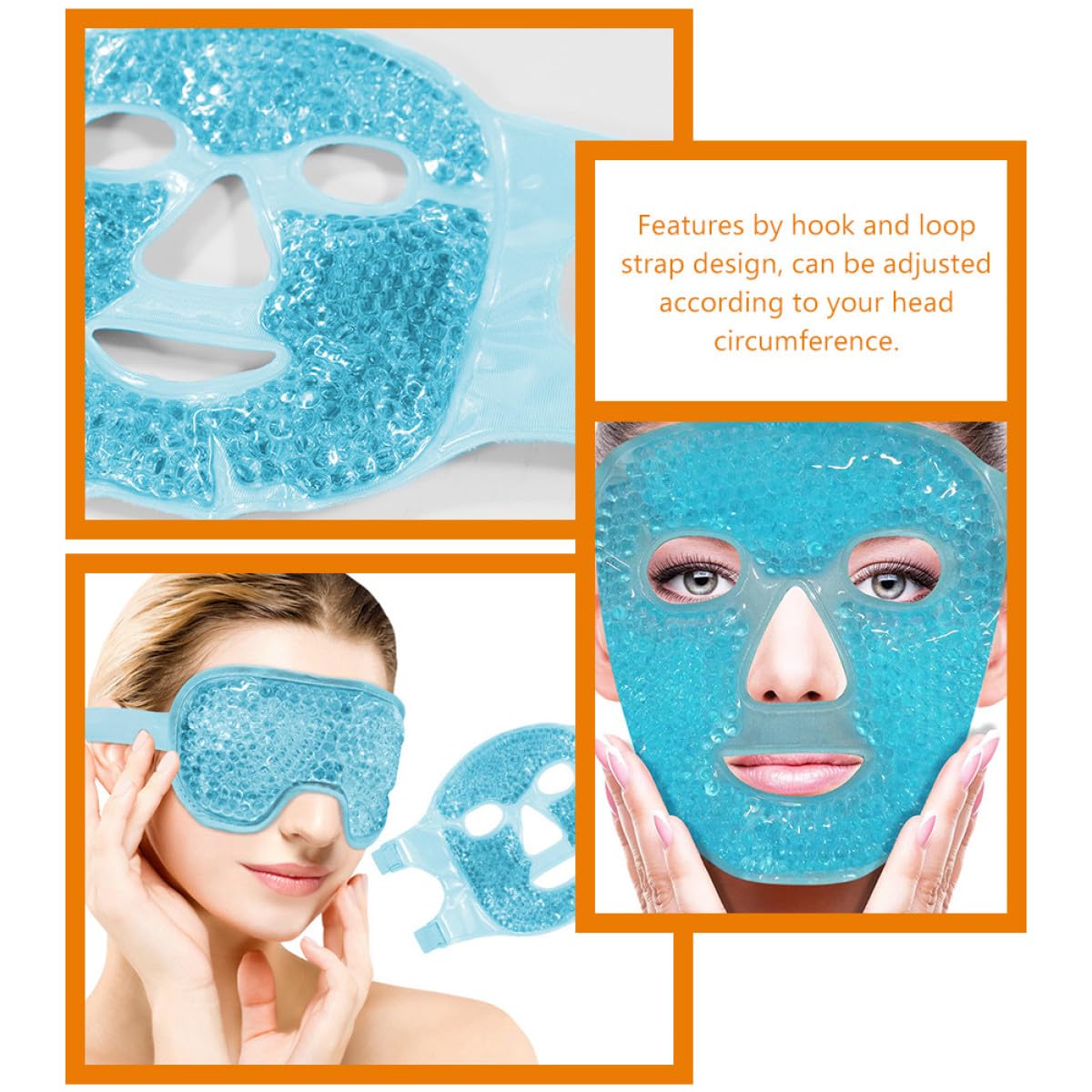 LABRIMP Masque Visage Froid Réutilisable Gel pour Yeux Fatigue Oculaire Masque Beauté Femmes Enflure et Détente