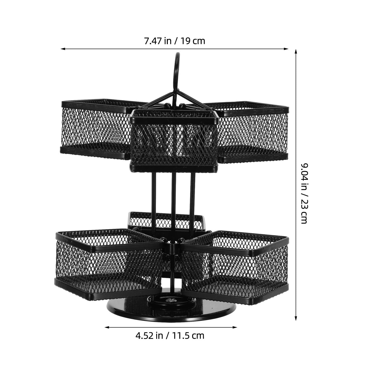 Ciieeo Organizador vertical de bolsitas de té con soporte metálico desmontable y giratorio, ideal para cocina y estación de café en oficina, capacidad para 72 paquetes con
