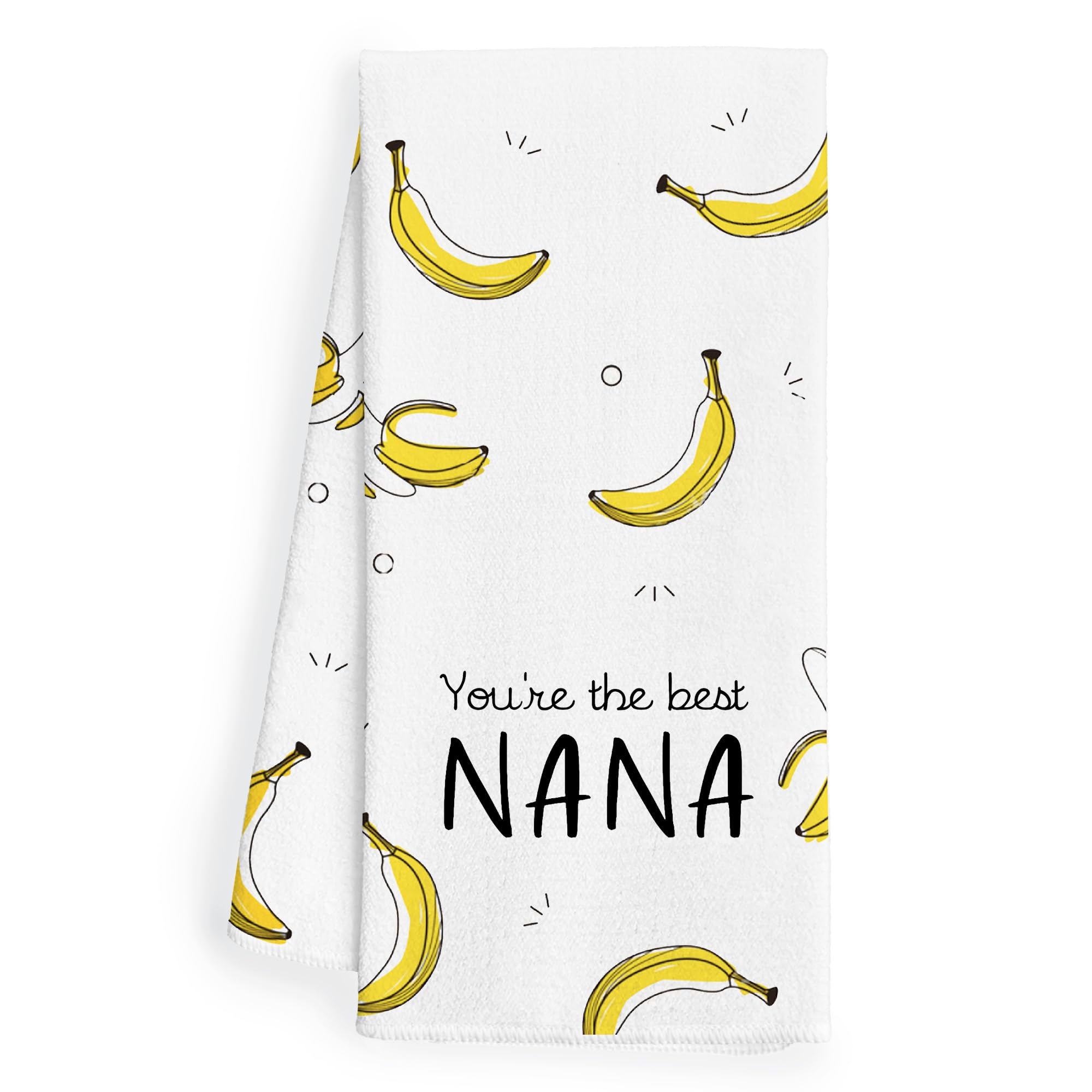 WFSM Nana Gifts Kitchen Towels - Gifts for Nana Kitchen Towels, Banana Gift Hand Towels, Gift for Nana from Grandkids Tea Towel, Nana Gifts for Mothers Day, 16×24 Inches