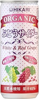 Amazon | 光食品 オーガニックぶどうサイダー+レモン 250ml×30本 | 光食品 | 炭酸飲料 通販