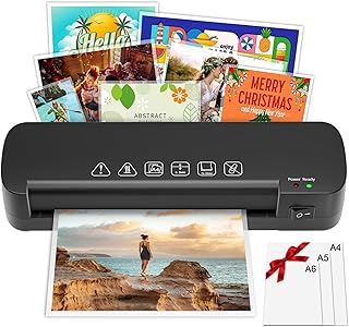 Comprar Plastificadora A4 Máquina Laminadora - 4 en 1 NAHKZNY con 15 Bolsas Plastificación para A4/A5/A6, 70-100 Micrones Laminadora Térmica Caliente ABS Calentamiento Rápido para Oficina, Escuela y Hogar