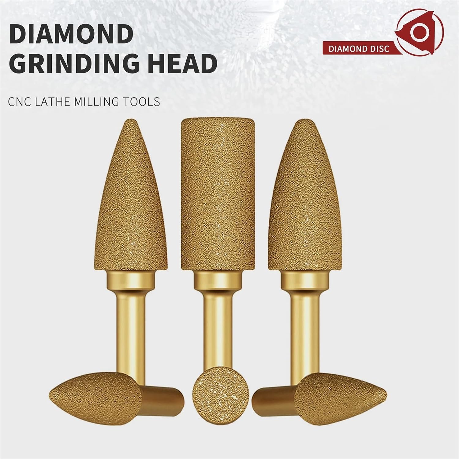 6mm Diamond Grinding Head Cylindrical Bullet Alloy Jade Cast Iron Grinding Rod Hand Electric Drill Polishing Brazing Grind Head 1Pcs(30x6)