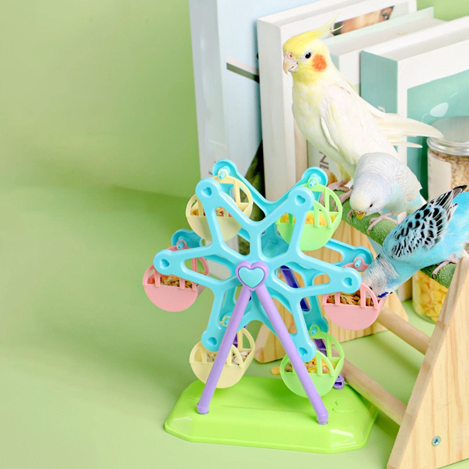 Amazon | JISADER オウム観覧車 ペット 鳥 観覧車 おもちゃ オウム