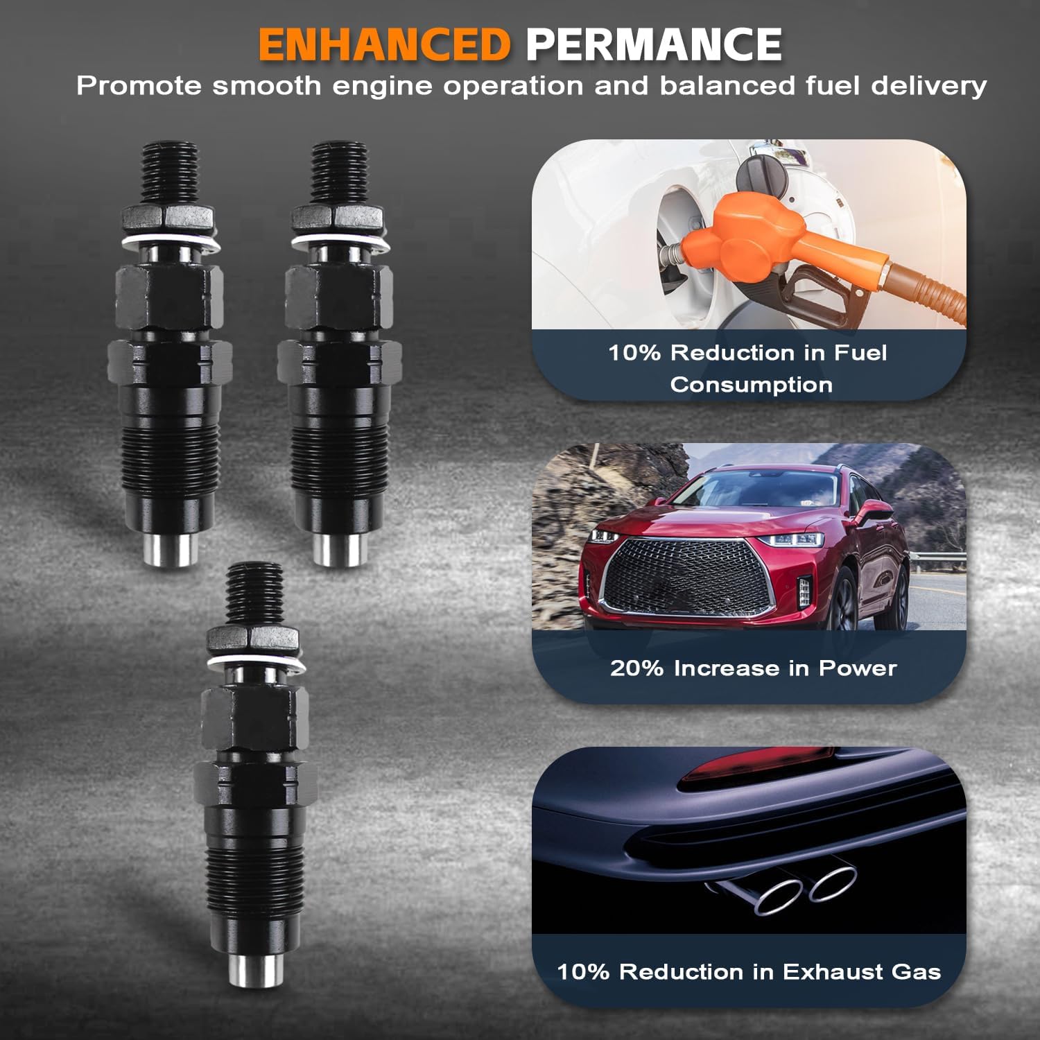 PANGOLIN MM435-94101 Fuel Injector 3PCS for Mitsubishi L2E L3E S3L S4L Diesel Engine Aftermarket Parts