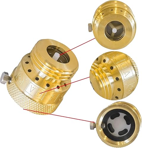 Miniatura 3 de Xiny Tool Paquete de 2 interruptores de vacío para grifo, manguera de latón macizo de 3/4 pulgadas, preventor de reflujo para espita de jardín RV