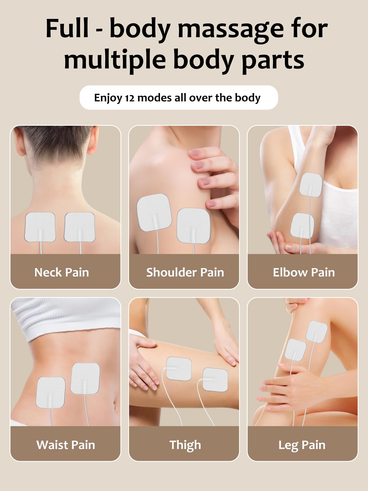 Stimolatore muscolare EMS, per alleviare il dolore alla schiena, mini macchina TENS KR280 bianco (bianco)