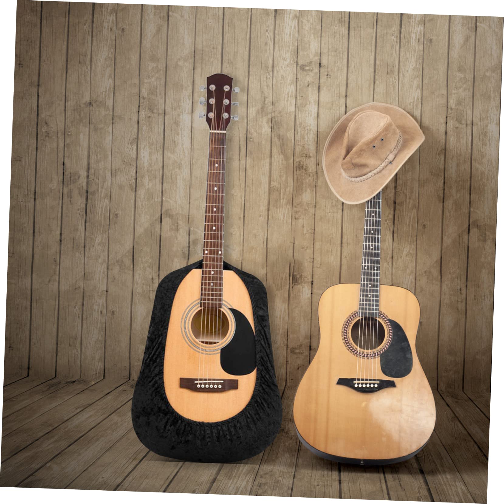 Funda Protectora para Guitarra Acústica Negro, Diseño Simple y Elegante, Material Antiácaros y Polvo, Adecuado para Uso Práctico y Diario