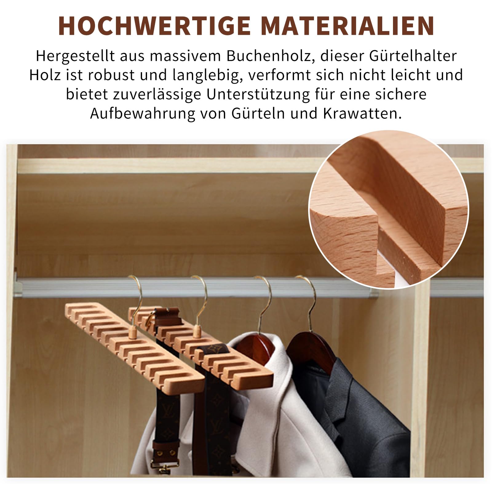 COZERI 2 STK Gürtel aufbewahrung,Gürtel Organizer,Gürtelaufhänger für Schrank,mit 12 Schlitzen, Geeignet für Krawatten, Kleiderschrank platzsparend Küche, Haushalt & Wohnen
