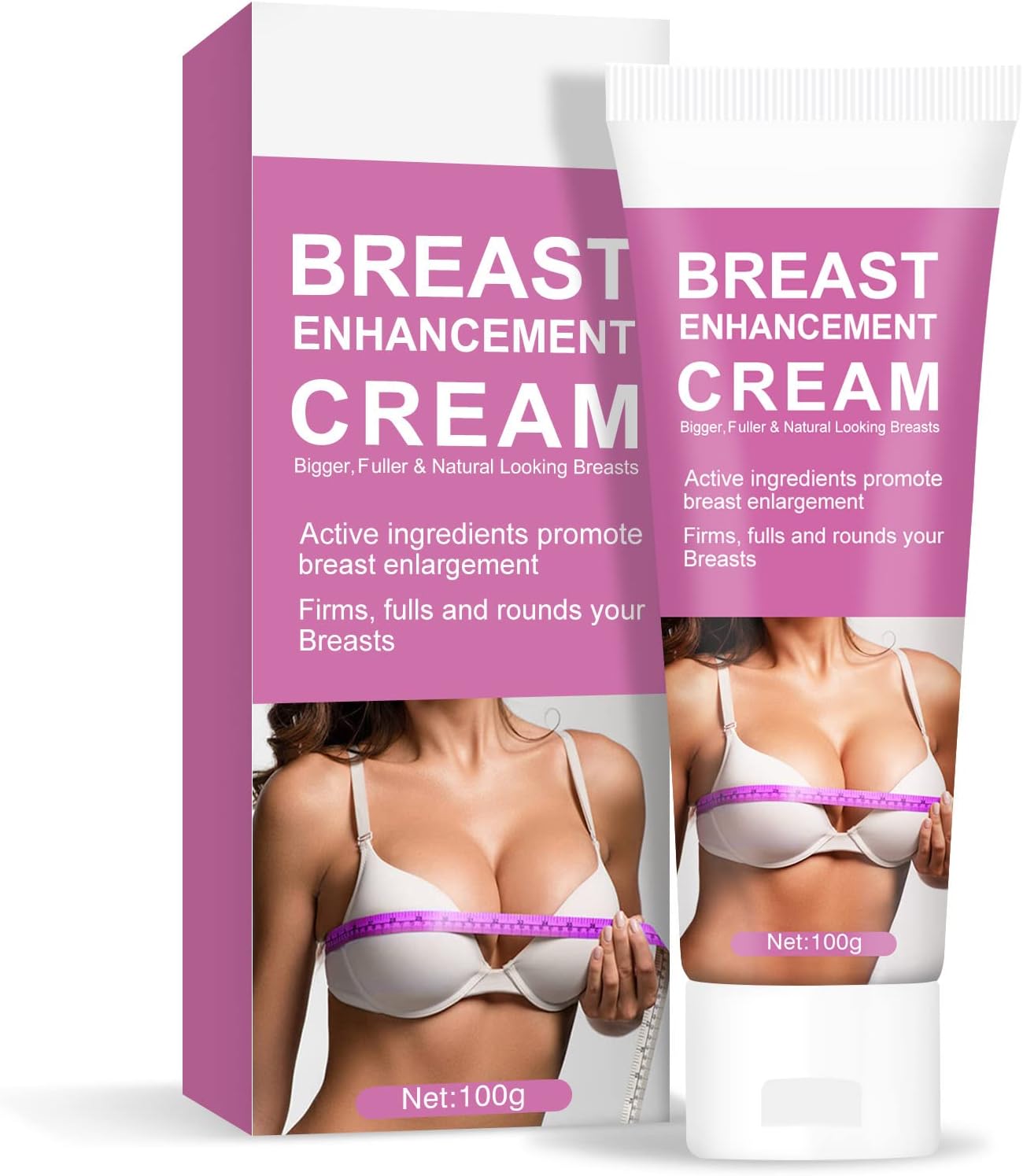 Breast Cream - 100g Enlargement Cream for Lift, Firmness & Fuller Breasts | Gentle Plant-Based Formula