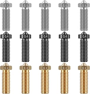 willkey YUDONGL 15Pcs 3D Printer Nozzles Kit High Hardness 3D Printing Hardened Steel Nozzles Premium Stainless Steel Nozzles Stable Brass High Temperature Nozzles for 3D Printer