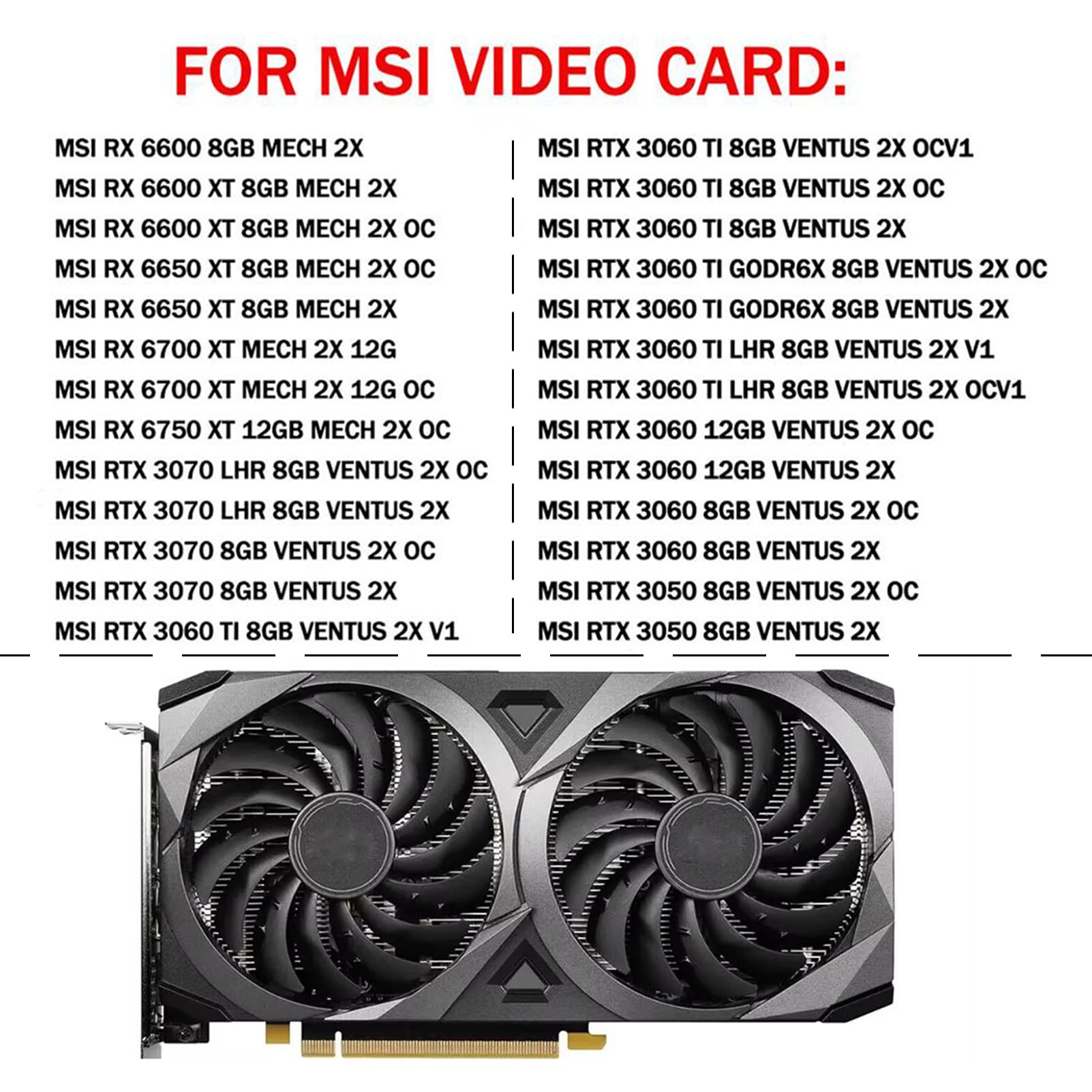 Amazon.co.jp: GPU 冷却交換用ファン MSI RTX 3070 3060 3060TI 3050