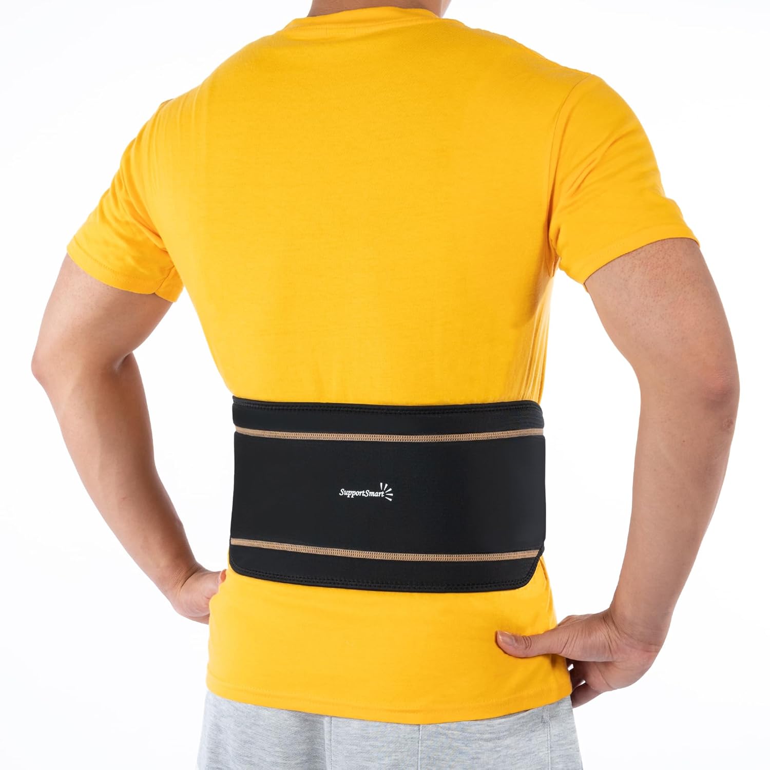 Back Smart Brace for Lower Back Pain Relief - Lightweight Copper Lumbar Brace for Men