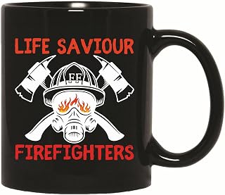 Firefighter Gift for Emergency Rescue Workers Humor and Life saving themed 11oz 15oz Black Coffee Mug
