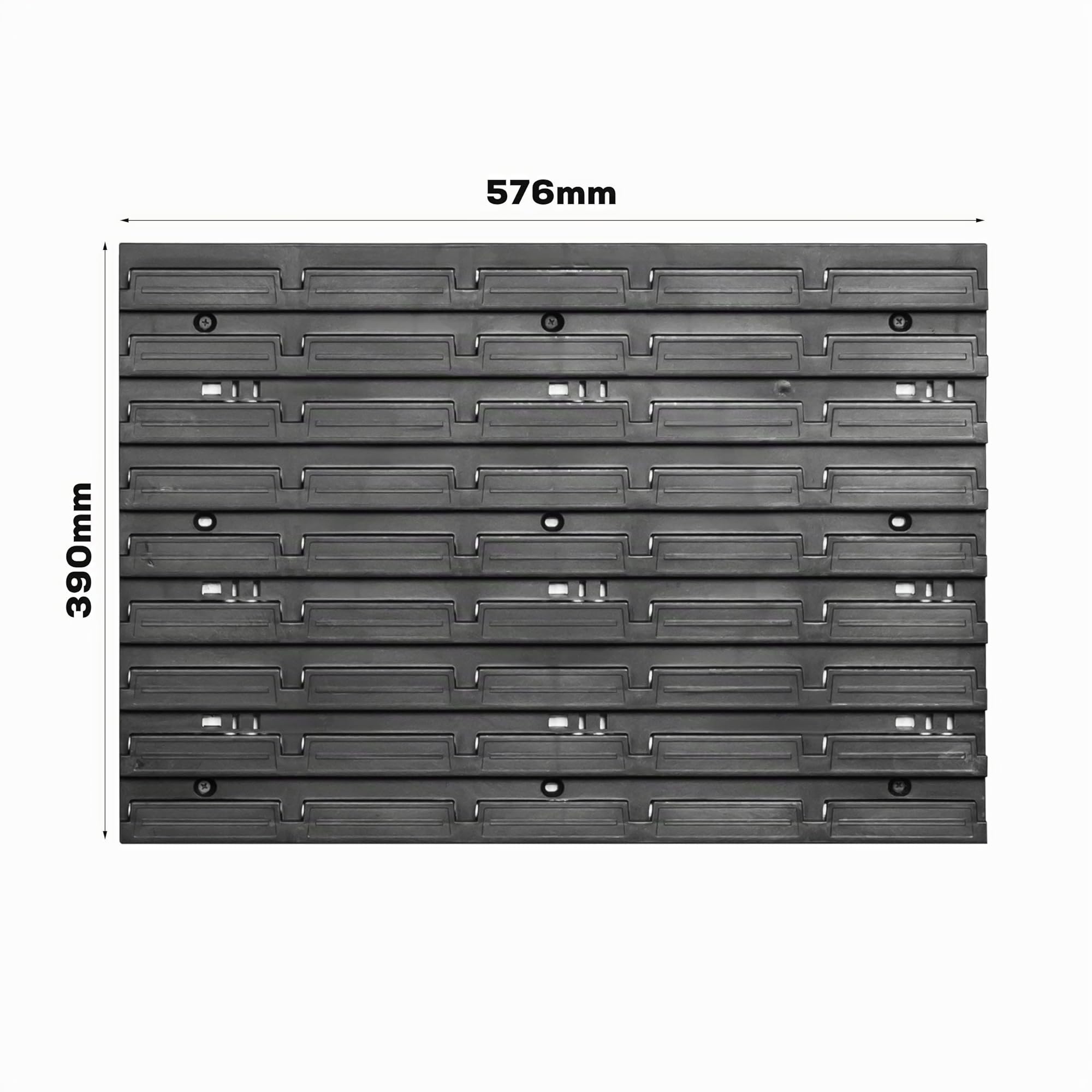 botle Estantería de pared con sistema de almacenamiento de herramientas 234 x 78 cm, portaherramientas de plástico azul, para garaje, taller, paredes