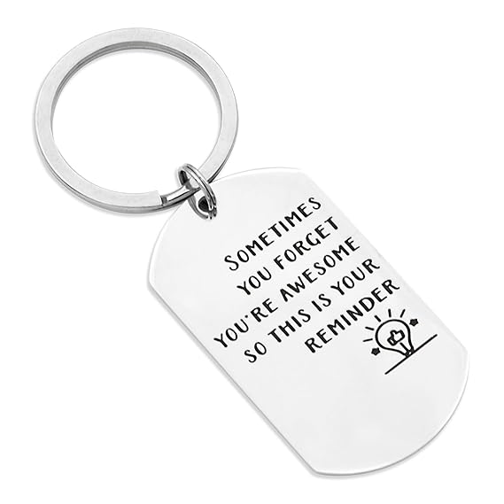 Inspirational keychain for Best Friend Brithday Gift for Son and Daughter from dad or mom Gift for Women Men Coworker Boss Graduation Gift Christmas Keychain