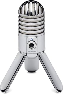 SAMSON Meteor Mic – Portable USB Studio Quality Condenser Microphone – High Performance, General Purpose/Podcast/Gaming/Mu…