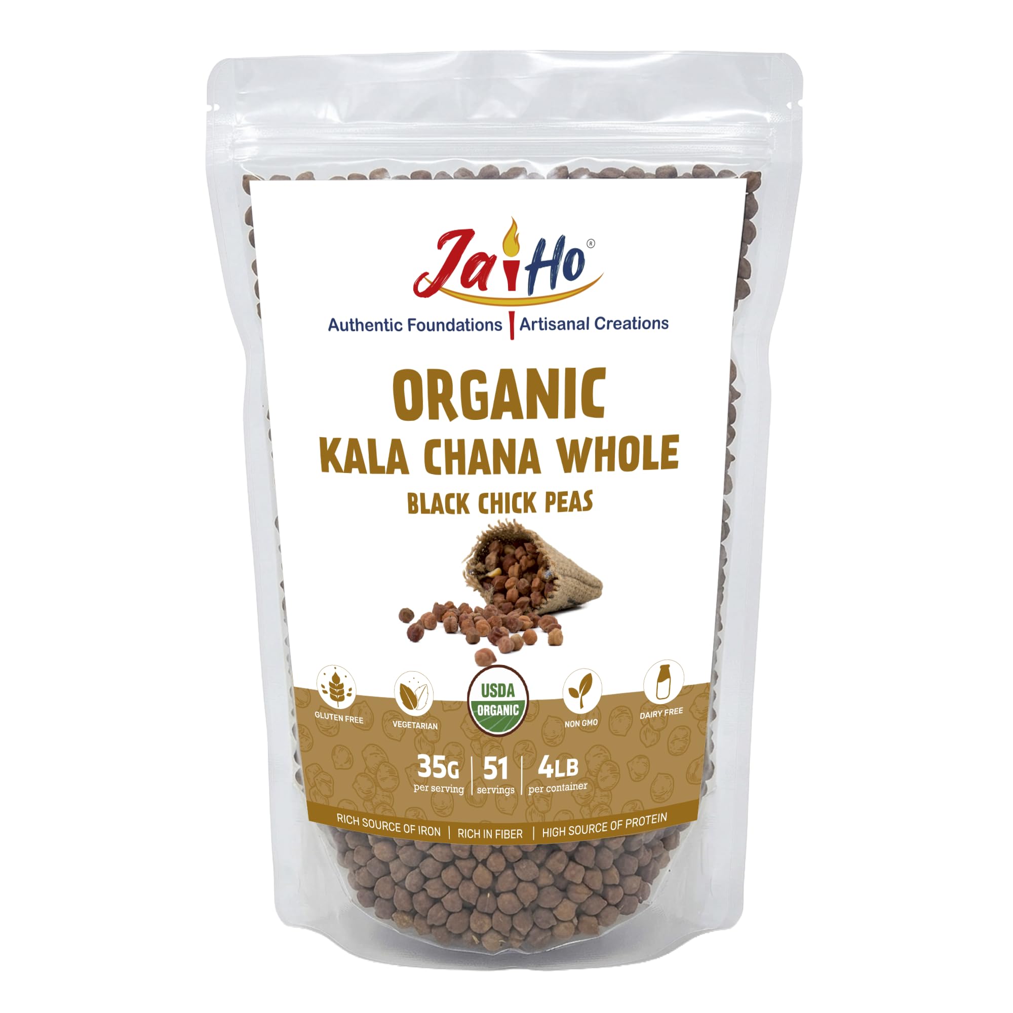 chana♡ Amazon.com : Jai Ho Certified Organic Kala Chana Whole 4 lb