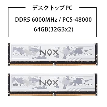 DDR5 32GB　apacer 動作確認済み 標準型メモリモジュール DDR5 Desktop Memory Module - Apacer