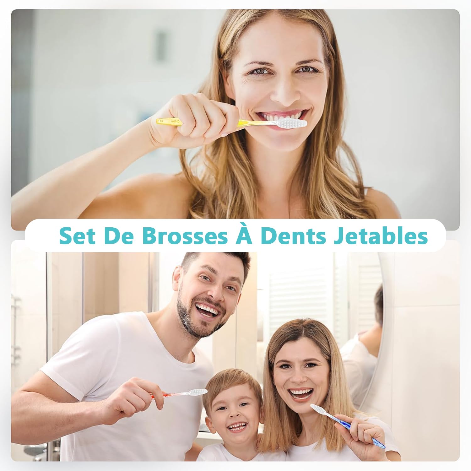 Juego de 150 cepillos de dientes desechables con pasta de dientes integrada, kit de cepillo de dientes y pasta de dientes individualmente embalado para hotel, viajes, invitados, sin hogar, 5 colores