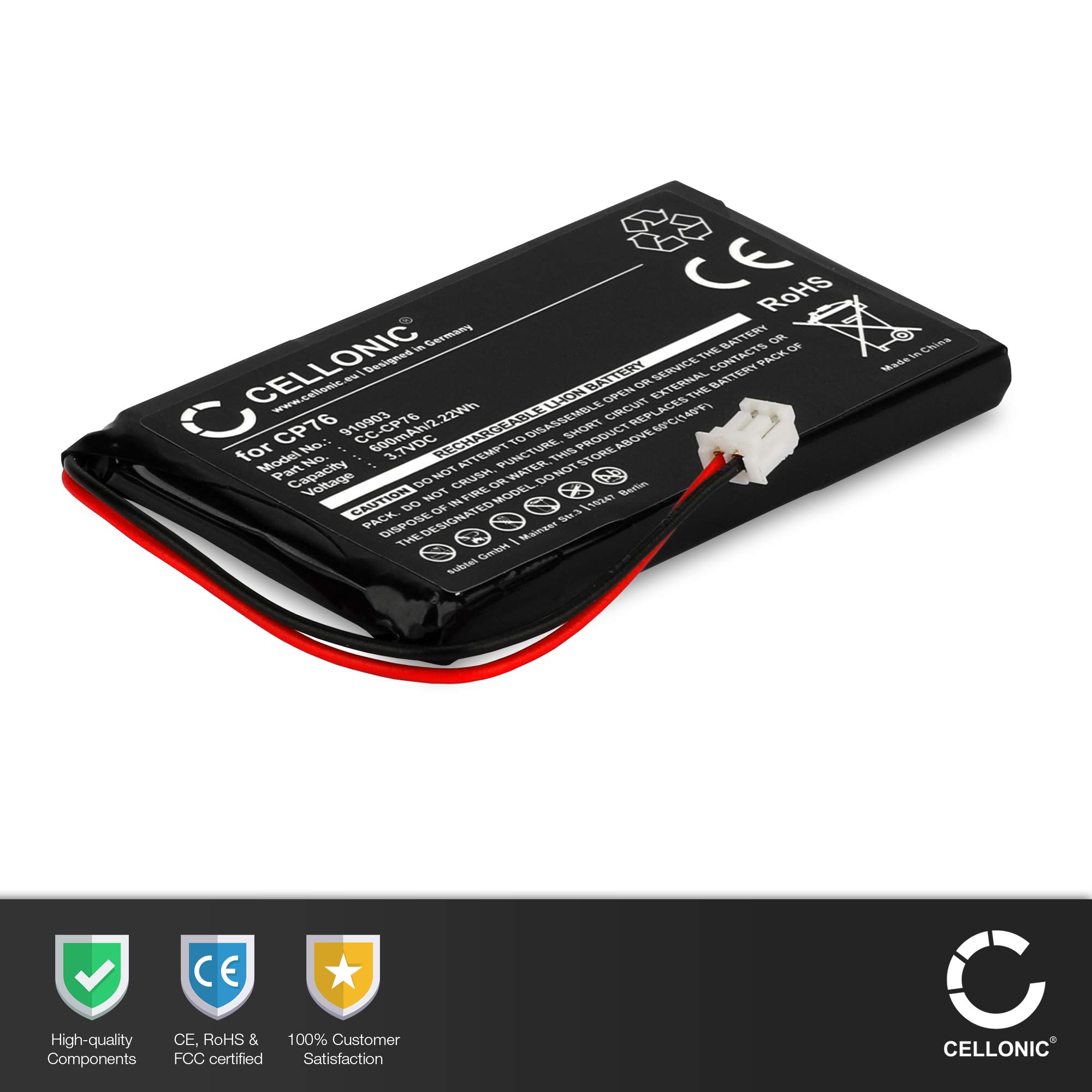 CELLONIC, batería Compatible con Grundig Calios 1, Calios A1, Calios H1 (600mAh, 3.7V) Batería