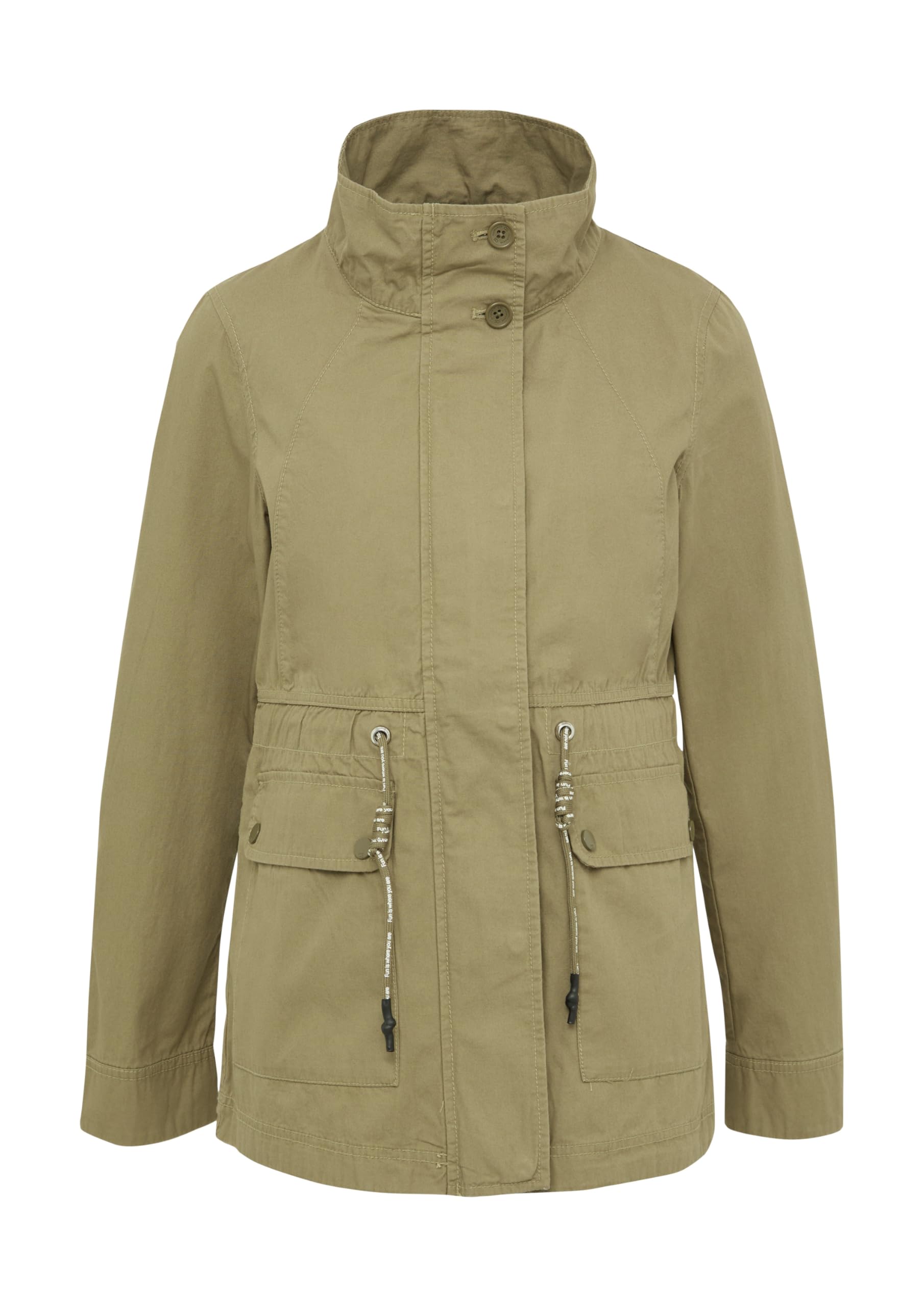 s.Oliver Damen Outdoor-Jacke – Regular Fit, Stehkragen, Tunnelzug